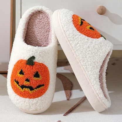 Halloween Pumpkin Plush Slippers (photo 6)