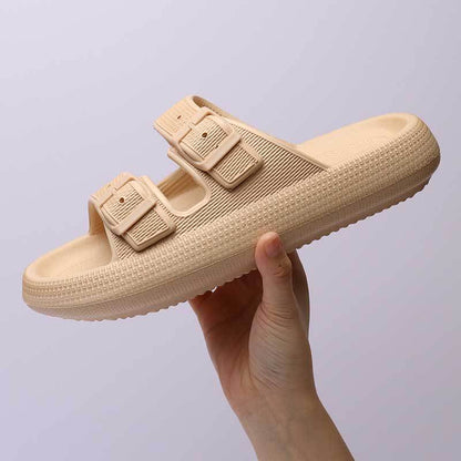 Platform Slide Sandals with Double Buckle, EVA (photo 8)