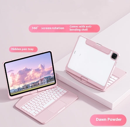 360° Rotating Clear Keyboard Case for iPad with Trackpad (photo 23)