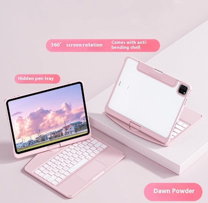 360° Rotating Clear Keyboard Case for iPad with Trackpad (photo 23)