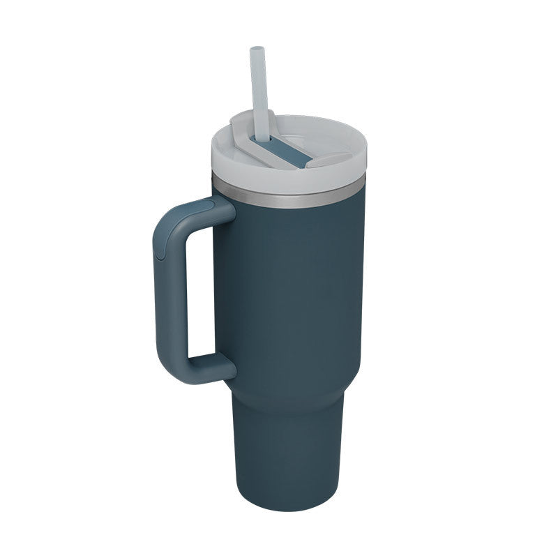 40 oz Insulated Stainless Steel Tumbler with Handle, Lid and Straw (photo 42)