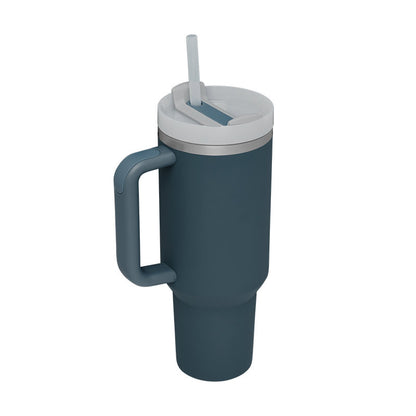 40 oz Insulated Stainless Steel Tumbler with Handle, Lid and Straw (photo 42)