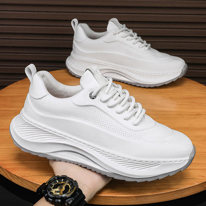 Men's Thick-Sole Lace-Up Casual Sneakers (photo 5)