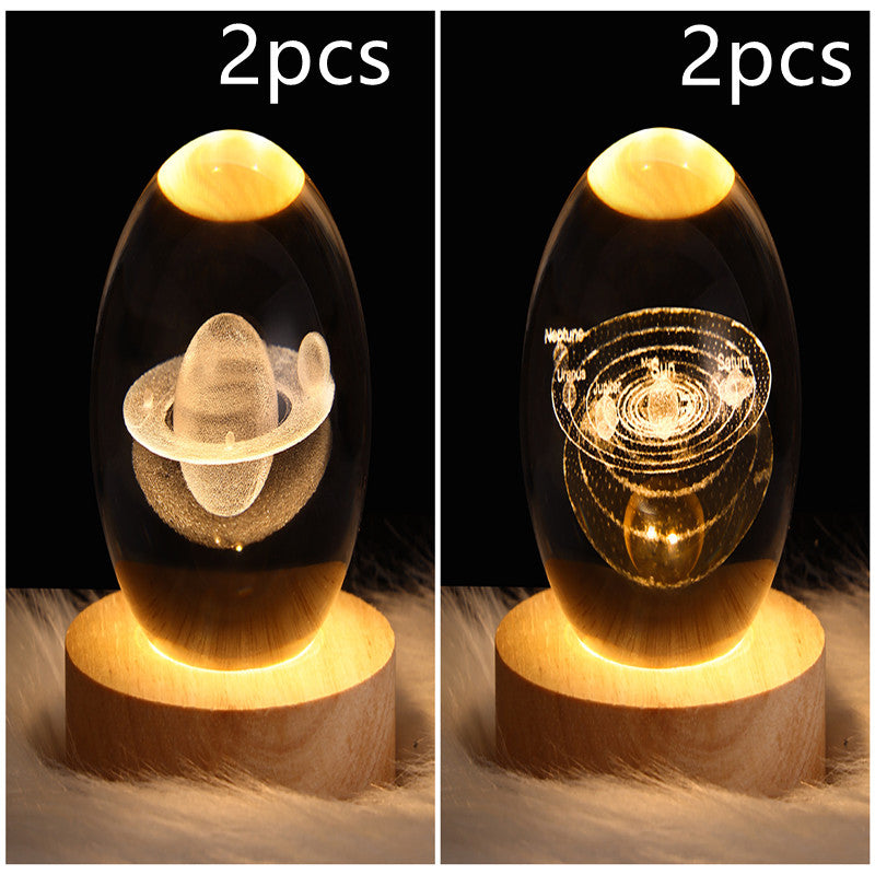 Wood Base Crystal Ball Night Lamp (photo 28)
