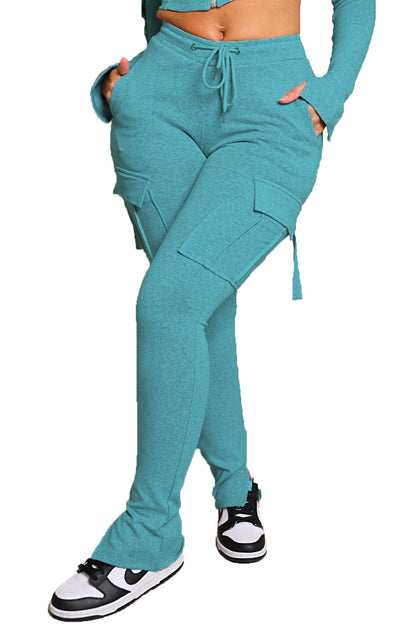 Women's High-Waist Drawstring Cargo Pants (photo 11)