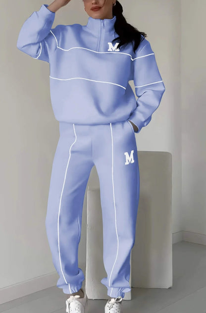 Women's Pullover Sweatshirt and Baggy Sweatpants Set (photo 16)