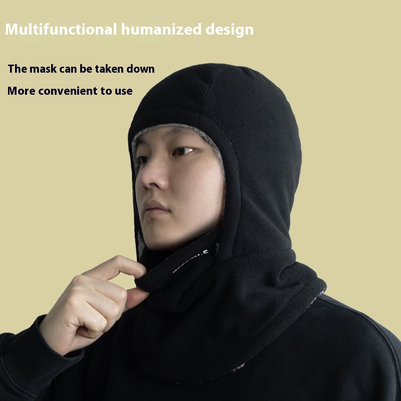 Fleece Hooded Scarf and Face Cover Hat (photo 3)
