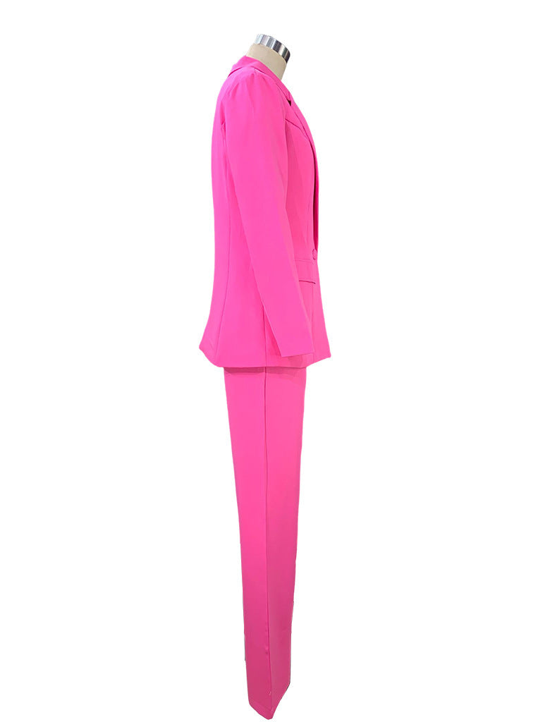 Women's Lapel Blazer and Straight-Leg Pants Set (photo 38)