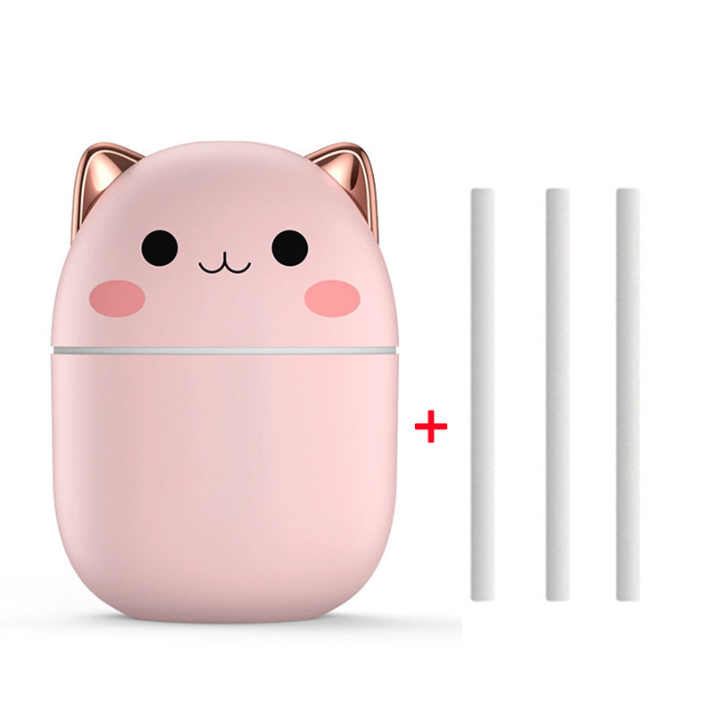 Cute Cat USB Mini Humidifier with LED Light (photo 6)