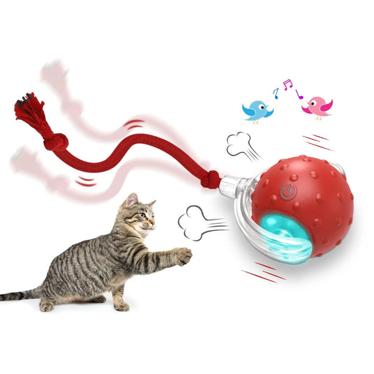 Automatic Rolling Cat Toy Ball with Tail
