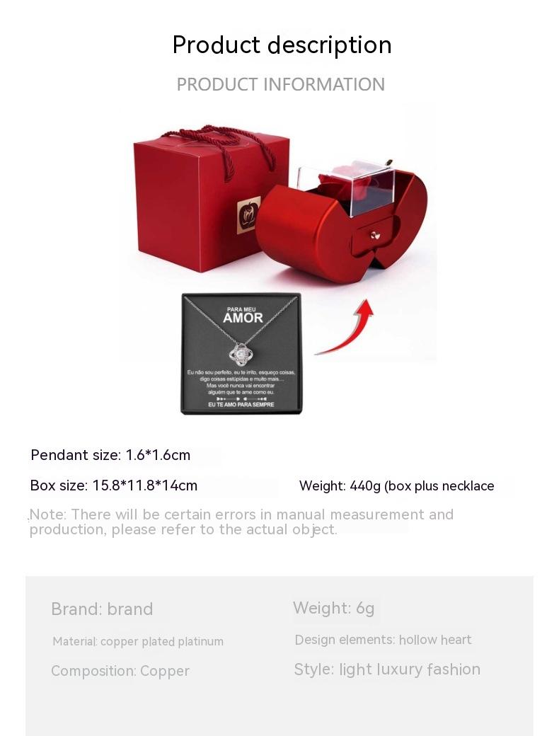 Preserved Rose Apple Gift Box with Necklace (photo 13)
