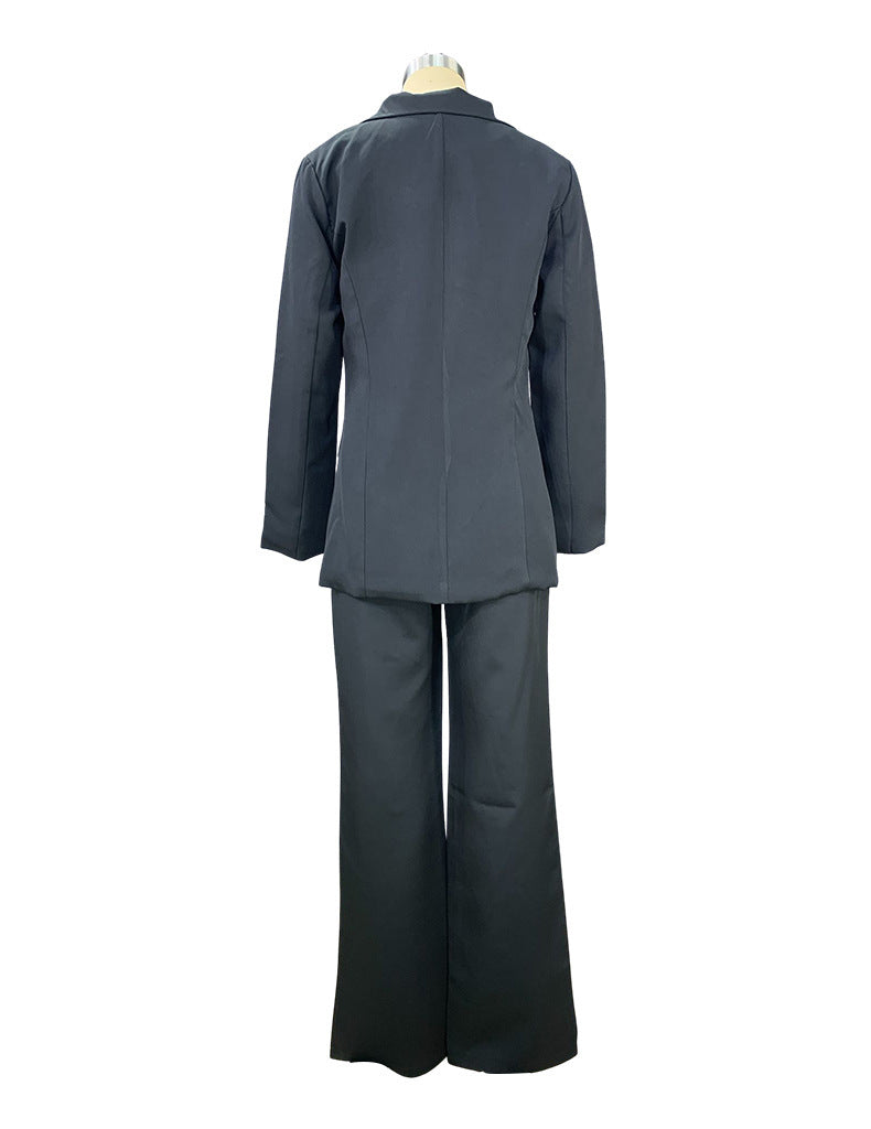 Women's Lapel Blazer and Straight-Leg Pants Set (photo 26)