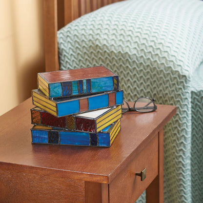 Stacked Books Decorative Table Lamp (photo 2)