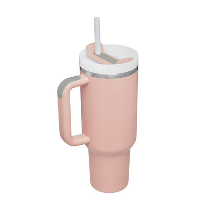 40 oz Insulated Stainless Steel Tumbler with Handle, Lid and Straw (photo 39)