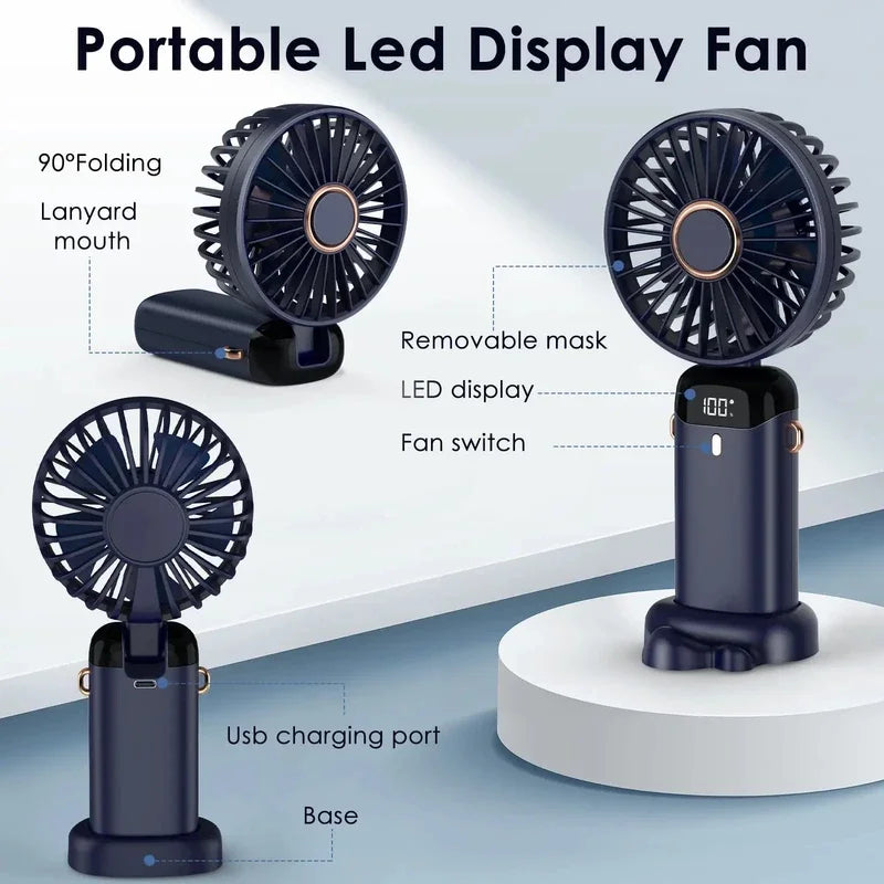 Foldable USB Rechargeable Handheld and Neck Fan (photo 5)