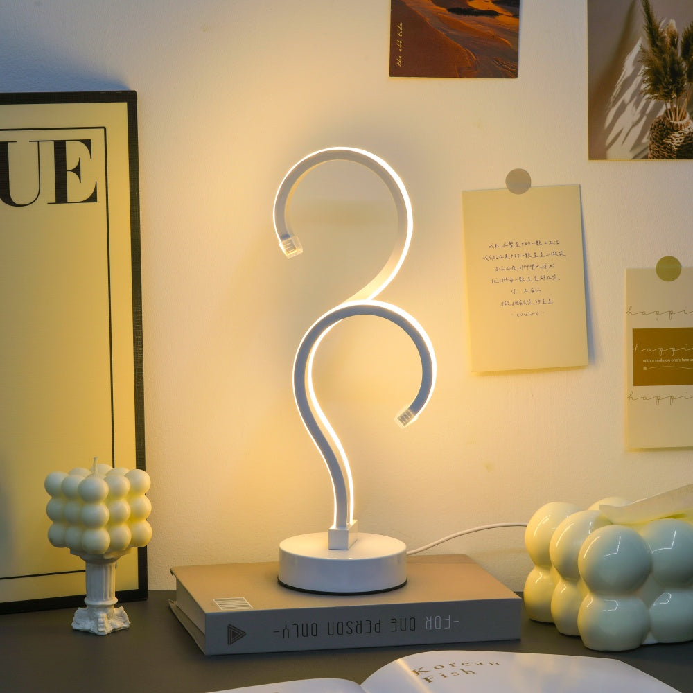 Double Question Mark Desk Lamp, USB, 3 Color Modes (photo 3)