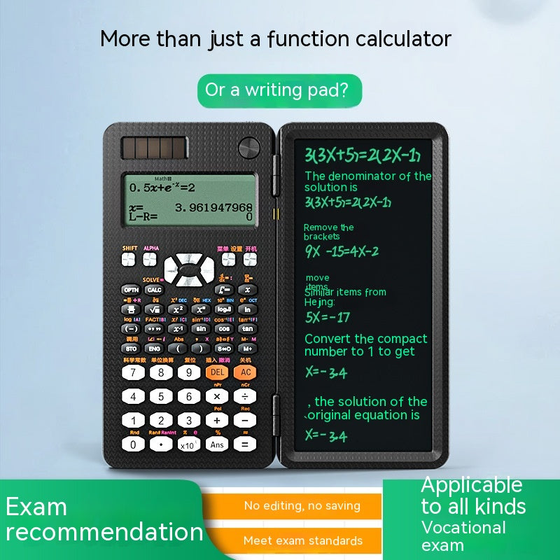 Foldable Scientific Calculator with LCD Writing Pad (photo 3)