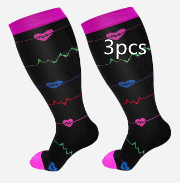 Plus-Size Printed Compression Socks (photo 18)
