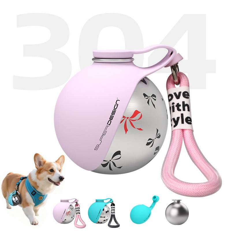 Portable Dog Water Bottle with Waste Bag Dispenser (photo 2)