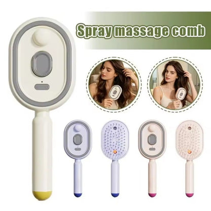 Electric Mist Spray Massage Hair Brush