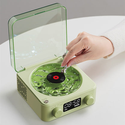 Retro Turntable-Style Bluetooth Speaker with Nature Sounds and Light (photo 6)