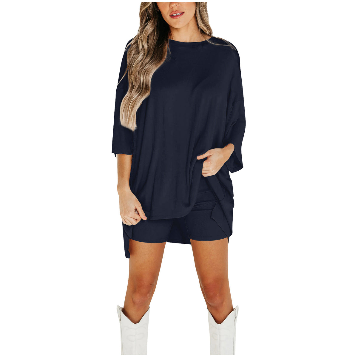 Women's Batwing T-Shirt and Shorts Set (photo 12)