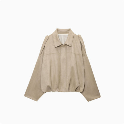 Faux Suede Zip-Up Jacket with Matching Pants and Skirt Options (photo 18)