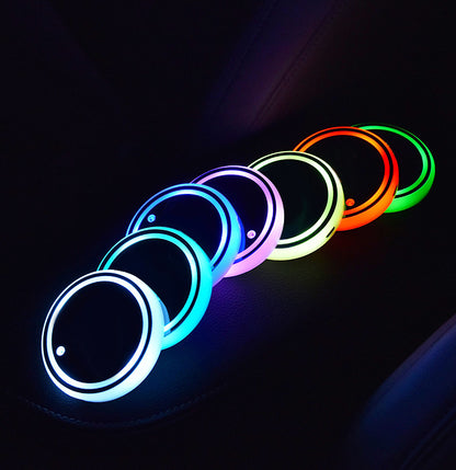 LED Light-Up Car Cup Holder Coaster (photo 2)