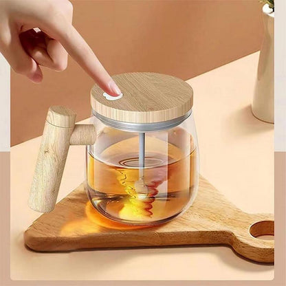 Self-Stirring Glass Coffee Mug, 400 ml (photo 7)