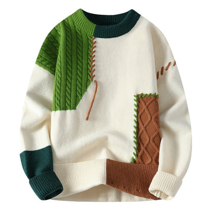 Men's Colorblock Knit Pullover Sweater (photo 9)