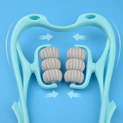 Manual Neck and Shoulder Massage Roller with Rolling Balls (photo 4)