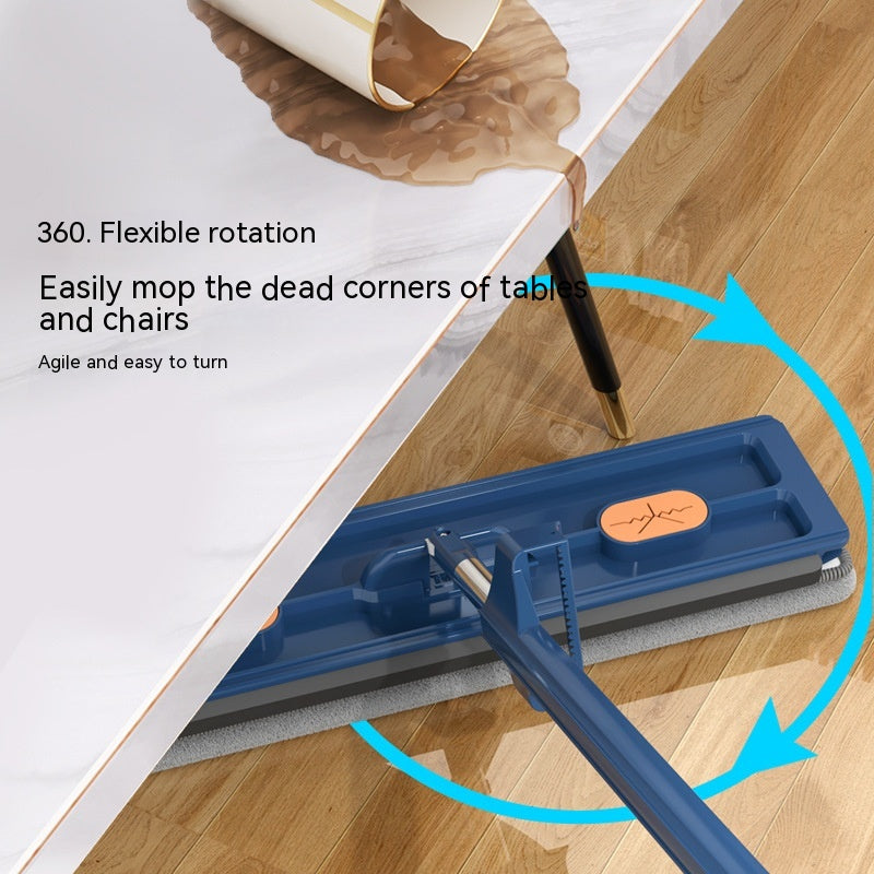 Large 360° Rotating Flat Mop with Stainless Steel Handle (photo 10)