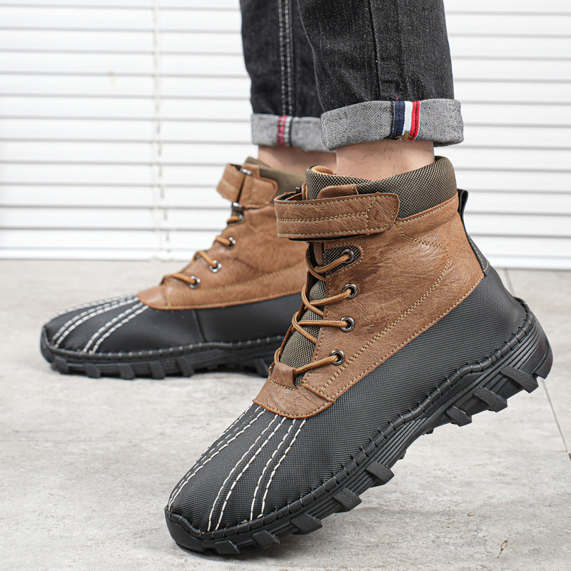 Fleece-Lined Lace-Up Mid-Calf Snow Boots (photo 3)