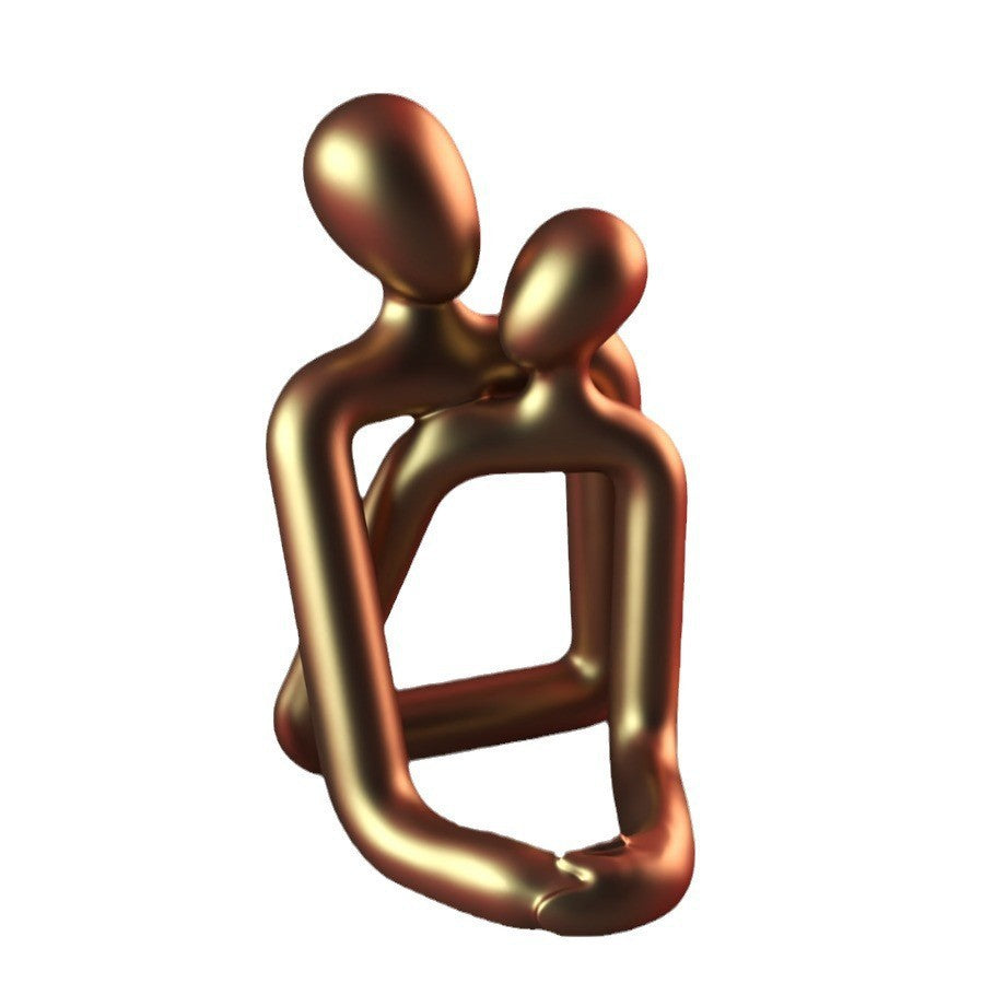 Embracing Couple Resin Statue (photo 5)